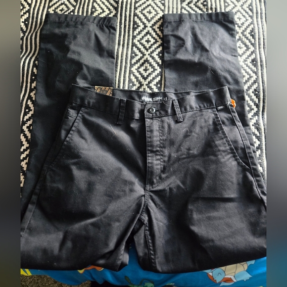 Vans Denim - Vans Black Relaxed Chino Size 31 Womens Black Slacks Trousers NEW